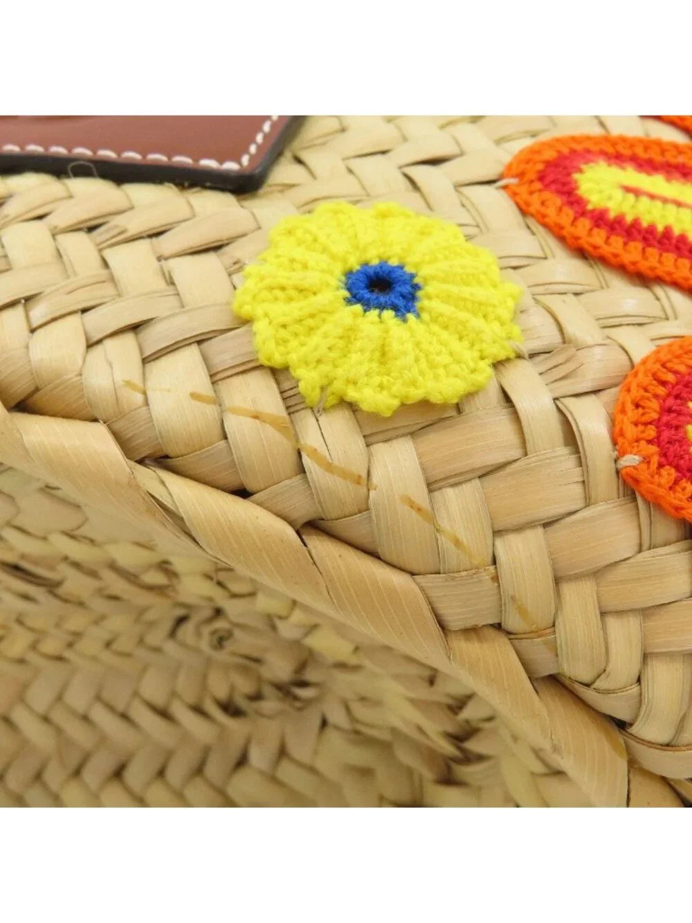 Loewe Flower Basket Tote Bag Calfskin Palm Leaf